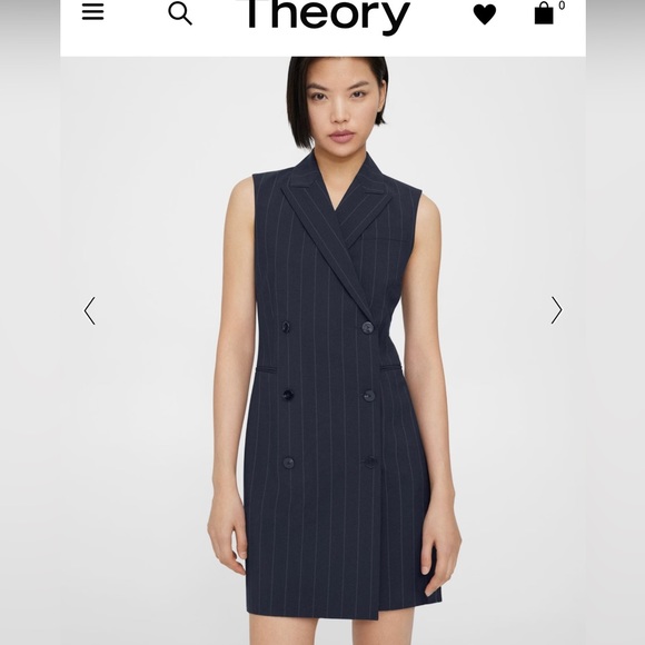 Theory Double-Breasted Blazer Dress in Black Size 4 [ON HOLD] - Picture 1 of 4